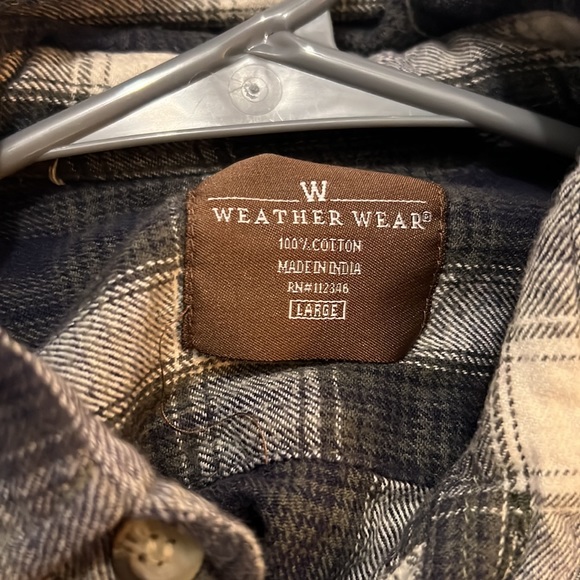 Large weatherwear pearl snap flannel - Picture 2 of 2